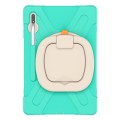 Mocne Etui Obudowa z Paskiem i Uchwytem do Samsung Galaxy Tab S8+ zielone miętowe