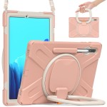 Mocne Etui Obudowa z Paskiem i Uchwytem do Samsung Galaxy Tab S8+ różowe