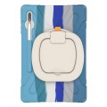 Mocne Etui Obudowa z Paskiem i Uchwytem do Samsung Galaxy Tab S8+ kolorowe/niebieskie
