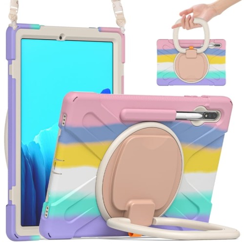 Mocne Etui Obudowa z Paskiem i Uchwytem do Samsung Galaxy Tab S8+ kolorowe