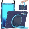 Mocne Etui Obudowa z Paskiem i Uchwytem do Samsung Galaxy Tab S8 Plus granatowo-niebieskie