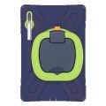 Mocne Etui Obudowa z Paskiem i Uchwytem do Samsung Galaxy Tab S8 Plus granatowo-zielone
