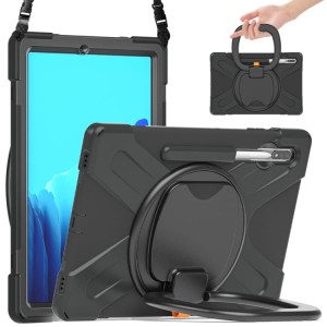 Mocne Etui Obudowa z Paskiem i Uchwytem do Samsung Galaxy Tab S8+ czarne