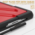 Mocne Pancerne Etui z Uchwytem do Microsoft Surface Pro 8 czerwone