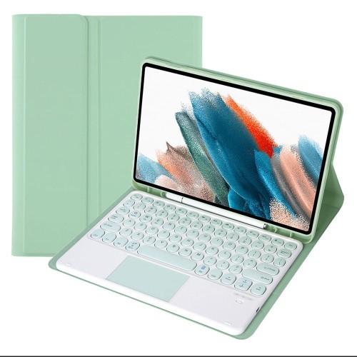 Zielone Etui Klawiatura TouchPad do Samsung Galaxy Tab A8 10.5 2021