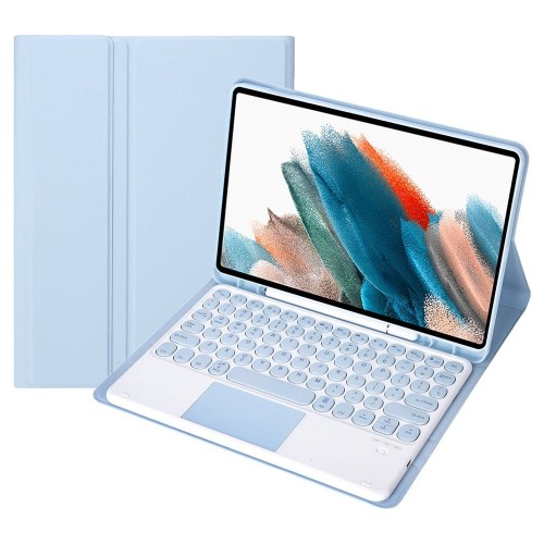 Niebieskie Etui Klawiatura TouchPad do Samsung Galaxy Tab A8 10.5 2021