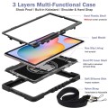 Shockproof Pancerne Etui z Paskiem do Samsung Galaxy Tab S6 Lite czarne