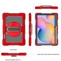 Shockproof Pancerne Etui z Paskiem do Samsung Galaxy Tab S6 Lite czerwone