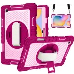 Shockproof Pancerne Etui z Paskiem do Samsung Galaxy Tab S6 Lite różowe