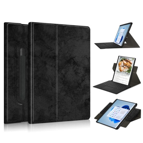 Eleganckie Obrotowe Etui Pokrowiec do Microsoft Surface Pro 8 czarny
