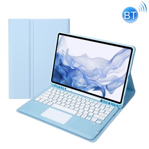Etui Klawiatura TouchPad do Samsung Galaxy Tab S8+ niebieskie