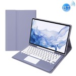 Etui Klawiatura TouchPad do Samsung Galaxy Tab S7 Plus / S7 FE fioletowe