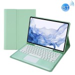 Etui Klawiatura TouchPad do Samsung Galaxy Tab S7 Plus / Tab S7 FE miętowe