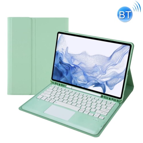 Etui Klawiatura TouchPad do Samsung Galaxy Tab S7 Plus / Tab S7 FE miętowe