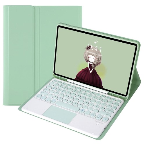 Zielone Etui Bezprzewodowa Klawiatura TouchPad Samsung Galaxy Tab S6 Lite