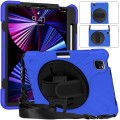 Shockproof Pancerne Etui z Uchwytem i Paskiem do iPad Pro 11 2021/2020/2018 niebieskie