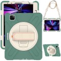 Shockproof Pancerne Etui z Uchwytem i Paskiem do iPad Pro 11 2021/2020/2018 szmaragdowe
