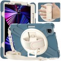 Shockproof Pancerne Etui z Uchwytem i Paskiem do iPad Pro 11 2021/2020/2018 niebieskie