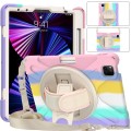 Shockproof Pancerne Etui z Uchwytem i Paskiem do iPad Pro 11 2021/2020/2018 kolorowe