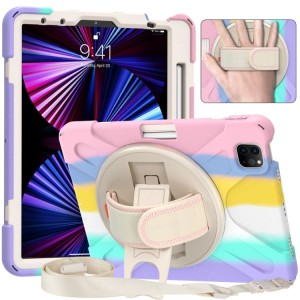 Shockproof  Pancerne Etui z Uchwytem i Paskiem do iPad Pro 11 2021/2020/2018  kolorowe