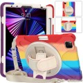 Shockproof Pancerne Etui z Uchwytem i Paskiem do iPad Pro 11 2021/2020/2018 kolorowe