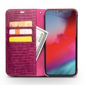 QIALINO Skórzane Etui Pokrowiec iPhone XS Max różowe