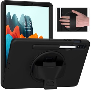 Shockproof  Pancerne Etui z Uchwytem do Samsung Galaxy Tab S8 11 cali czarne