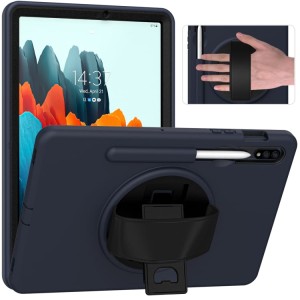 Shockproof  Pancerne Etui z Uchwytem do Samsung Galaxy Tab S8 11 cali granatowe