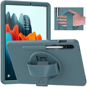 Shockproof  Pancerne Etui z Uchwytem do Samsung Galaxy Tab S8 11 cali niebieskie