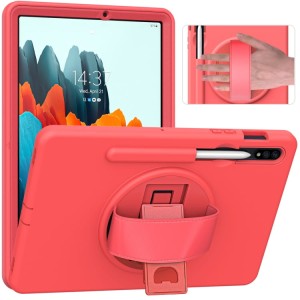 Shockproof  Pancerne Etui z Uchwytem do Samsung Galaxy Tab S8 11 cali różowe