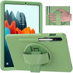 Shockproof  Pancerne Etui z Uchwytem do Samsung Galaxy Tab S8 11 cali zielone