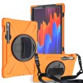 Shockproof Pancerne Etui z Paskiem do Samsung Galaxy Tab S8 11 cali pomarańczowe