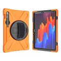 Shockproof Pancerne Etui z Paskiem do Samsung Galaxy Tab S8 11 cali pomarańczowe