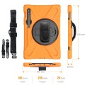 Shockproof Pancerne Etui z Paskiem do Samsung Galaxy Tab S8 11 cali pomarańczowe