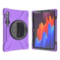 Shockproof Pancerne Etui z Paskiem do Samsung Galaxy Tab S8 11 cali fioletowy