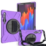 Shockproof  Pancerne Etui z Paskiem do Samsung Galaxy Tab S8 11 cali fioletowy