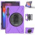 Shockproof Pancerne Etui z Paskiem do Samsung Galaxy Tab S8 11 cali fioletowy