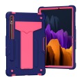 Shockproof Pancerne Etui do Samsung Galaxy Tab S8 11 cali granatowo-różowe