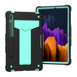 Shockproof Pancerne Etui do Samsung Galaxy Tab S8 11 cali czarno-zielone