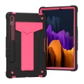 Shockproof Pancerne Etui do Samsung Galaxy Tab S8 11 cali czarno-różowe