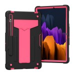 Shockproof Pancerne Etui do Samsung Galaxy Tab S8 11 cali czarno-różowe