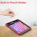 Pancerna Obudowa z Uchwytem i Schowkiem na Apple Pencil do iPad Mini 6 czerwona