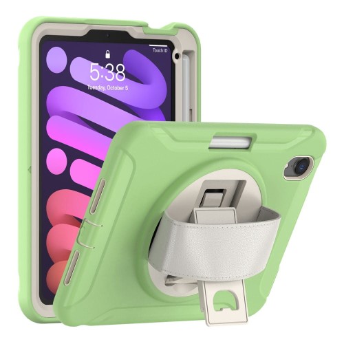 Pancerna Obudowa z Uchwytem i Schowkiem na Apple Pencil do iPad Mini 6 zielona/matcha green