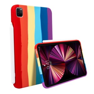 Tęczowe Silikonowe Etui Obudowa do iPad Pro 12.9 2021/2020