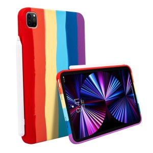 Tęczowe Silikonowe Etui Obudowa do iPad Pro 11 2021/2020