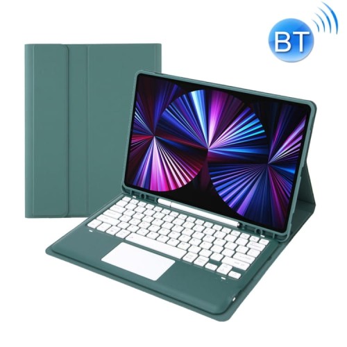 Zielone Etui Obudowa Klawiatura z TouchPad do iPad Pro 12.9 2021/2020/2018