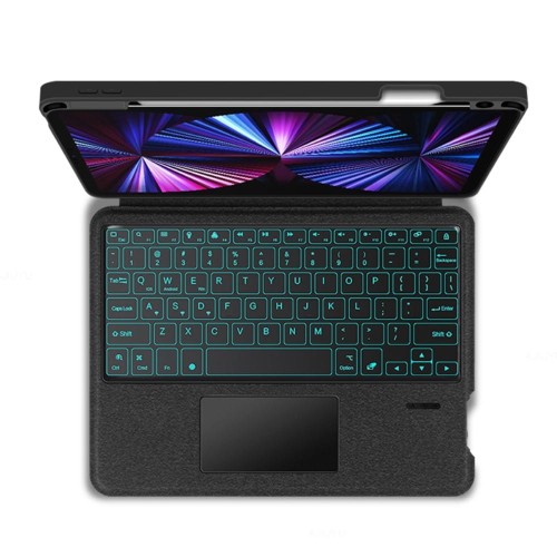 JIUYU Etui Obudowa Klawiatura TouchPad do iPad Pro 12.9 2021/2020/2018