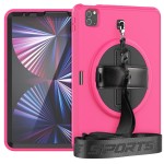 Pancerne Etui z Uchwytem i Paskiem do iPad Pro 11 2021/2020/2018 różowe