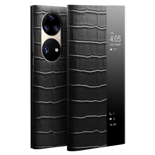 QIALINO Biznesowe Skórzane Etui do Huawei P50 Pro czarne