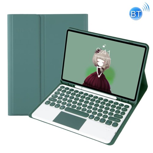 Zielone Etui Klawiatura Touchpad do Samsung Galaxy Tab S7 11 cali